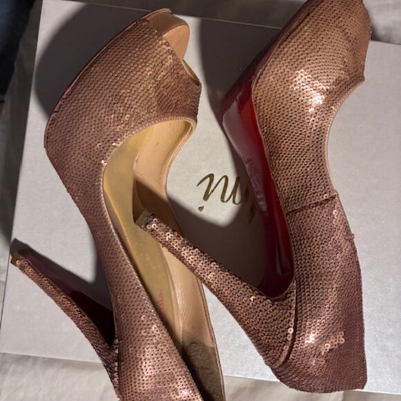 Rose gold Christian Louboutin size 38.5 - Picture 4 of 7